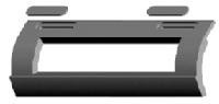 Tirador puerta frigorífico standard marrón, distancia entre tornillos 8 a 16 cm.