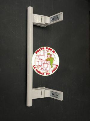 Tirador puerta frigorífico Liebherr, Miele, blanco, distancia entre tornillos 24,5 cm. articulado.