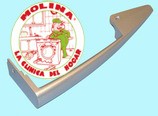 Tirador puerta frigorífico Otsein, Candy, Hoover, longitud total 28 cm. color plata