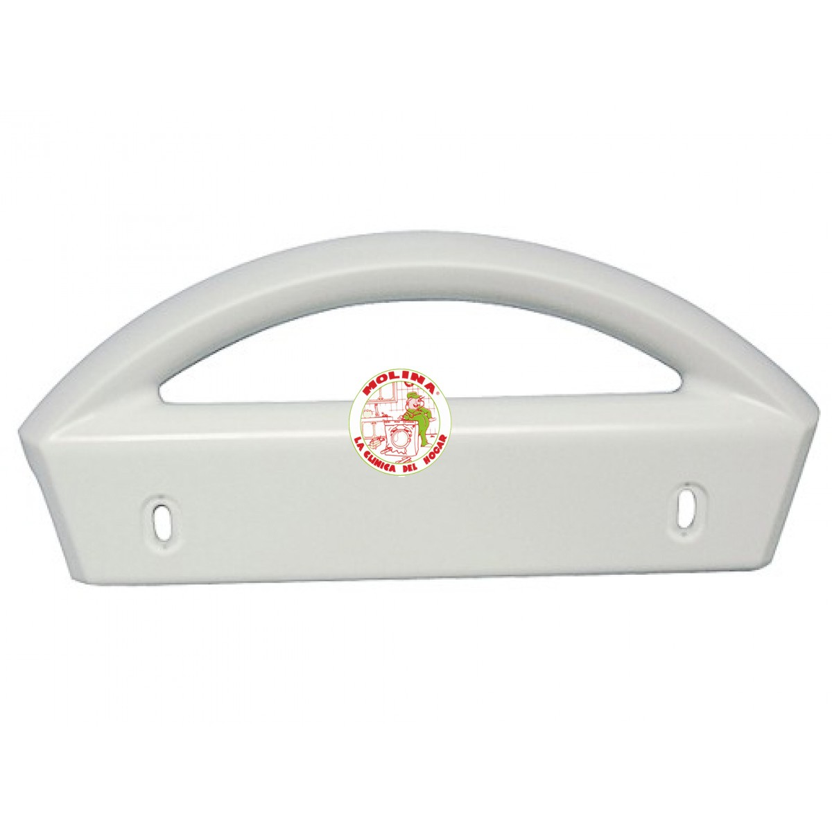 Tirador puerta frigorífico, Electrolux, Zanussi, Corberó), blanco, distancia entre tornillos 13,5 cm.