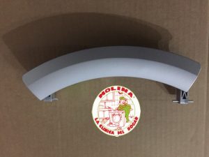 Maneta, Manilla, cierre puerta escotilla lavadora Grupo Bosch, Bosch, Balay, Neff, Siemens, color plata.