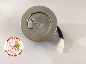 Foco luz campana extractora Teka, 12v. 220w, completo, plateado mate.