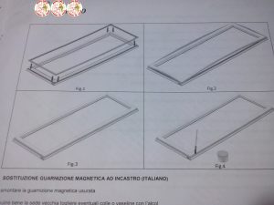 Burlete Magnetico, goma puerta frigorífico Frigicoll, presión medio, 54,5x124,5 cm.