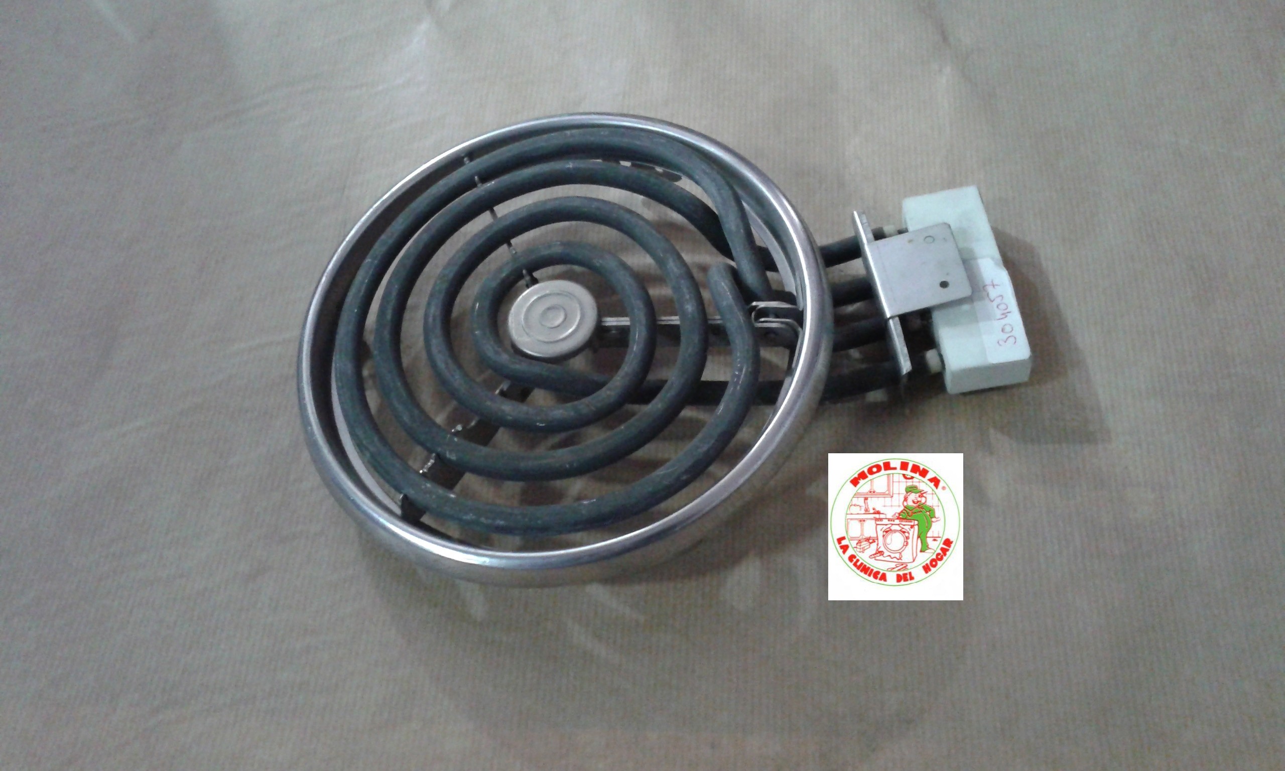 Placa, resistencia, calefactor, espiral cocina Edesa, 1250W, 220V.
