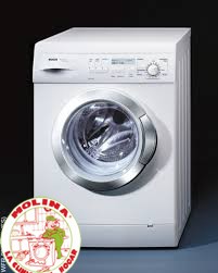 Lavadora Bosch 6kgs. blanca, aro y maneta plata.