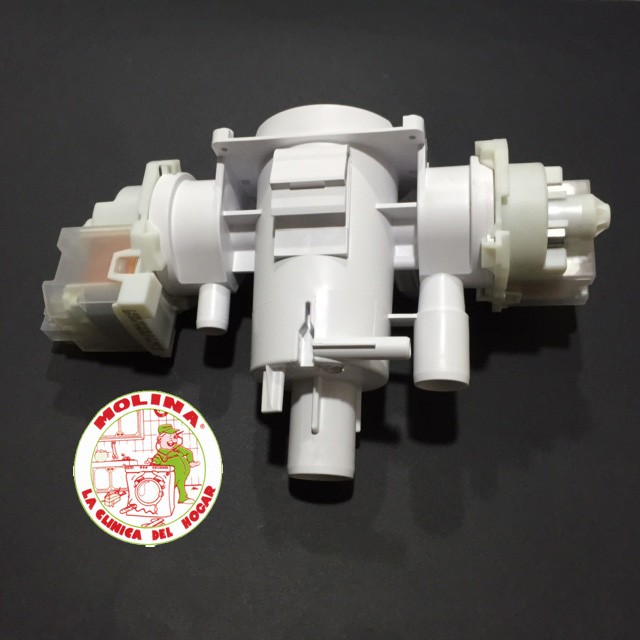 Motor, bomba, electrobomba desagüe+recirculación lavadora, Fagor, Edesa, Aspes.