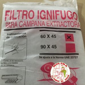 Filtro espuma campana extractora 60X45cm. standard.