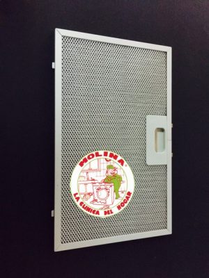 Filtro, metalico, campana extractora Pando, 20,3x32,6cm. con marco.