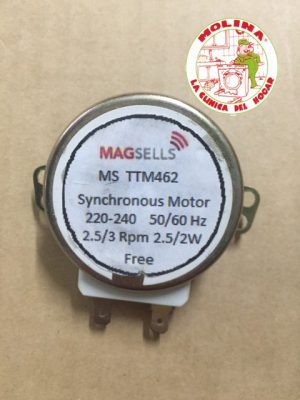 Motor giro plato Microondas 220V eje con chaflán 6mm. eje 7x11mm.