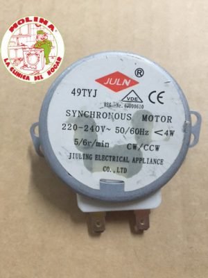 Motor giro plato microondas 220v.eje con chaflán 5mm. eje 5x16mm.