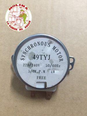 Motor giro plato microondas 220v. eje con chaflan 6mm., eje 7x16mm.