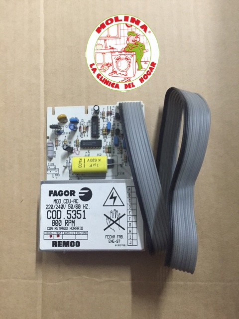 Circuito electrónico lavadora grupo Ulgor, Fagor, Aspes, Edesa 800 r.p.m.