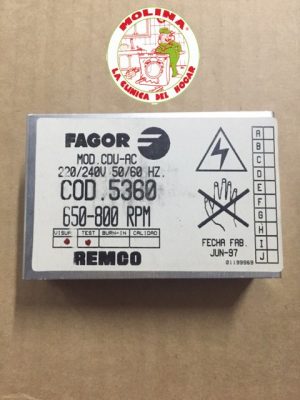 Circuito electrónico lavadora grupo Ulgor, Fagor, Aspes, Edesa, 650-800r.p.m., 5360