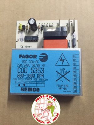 Circuito electrónico lavadora grupo Ulgor, Fagor, Aspes, Edesa, 800-1000 r.p.m. 5353
