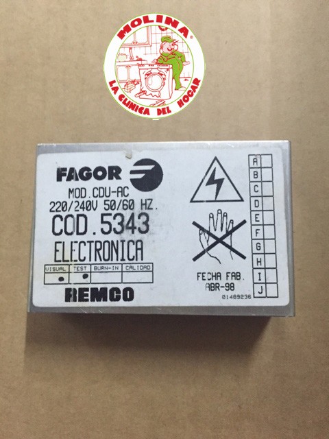 Circuito electrónico lavadora grupo Ulgor, Fagor, Aspes, Edesa, 5343.