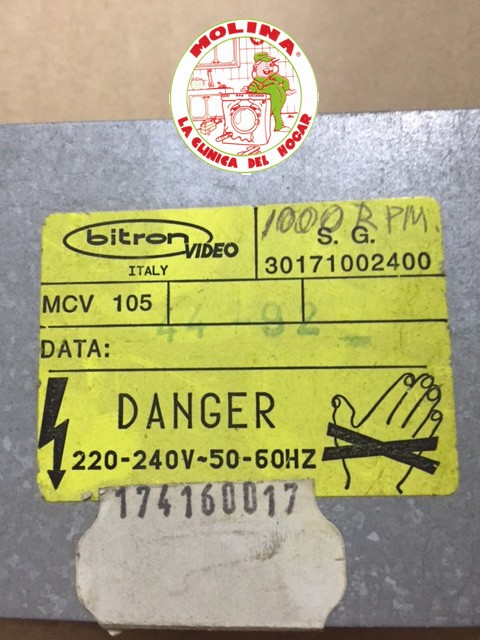 Circuito electrónico lavadora Ocean 1000 r.p.m.