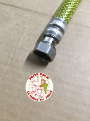 Tubo gas natural flexible sin enchufe rápido 2 mtrs. rosca 1/2 h - 1/2 h. 0,4 bares.