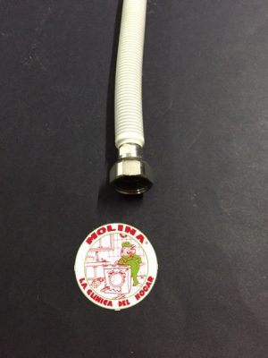 Tubo gas natural flexible sin enchufe rápido 0,5 mtrs. rosca 1/2x1/2" h/h.