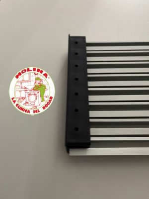 Rejilla decorativa horno, frigorífico, etc. 60x12cm., plata mate.