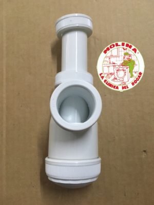 Sifón botella lavabo, etc. 32mm., blanco.