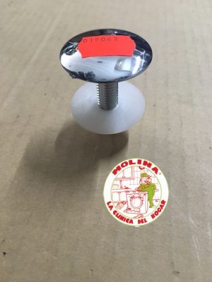 Tapa anula agujero lavabo cromado.