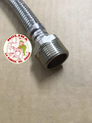 Latiguillo inox. 1/2H-3/4H, 80cm.