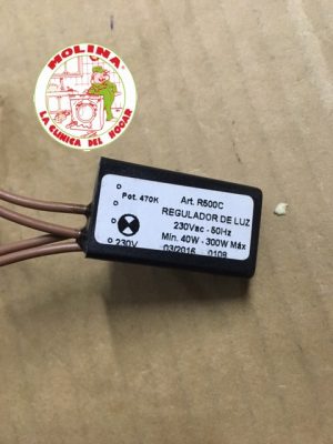Reostato lámparas, etc, 300W, 220V, con interruptor.
