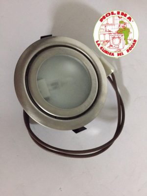 Foco luz campana extractora Pando, Teka, halógena 12v, 20w, plata.