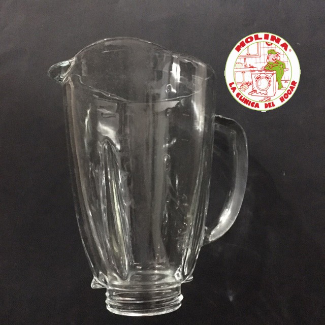 Jarra batidora Oster redonda de cristal.