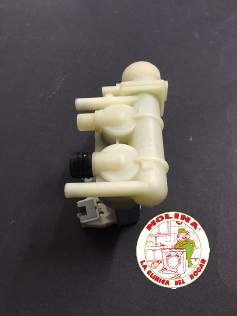 Electroválvula doble 90º Lavadora, Bosch, Balay, Siemens, Neff, Ariston, Indesit, Hotpoint, Whirlpool, Scholtes, s 220v.