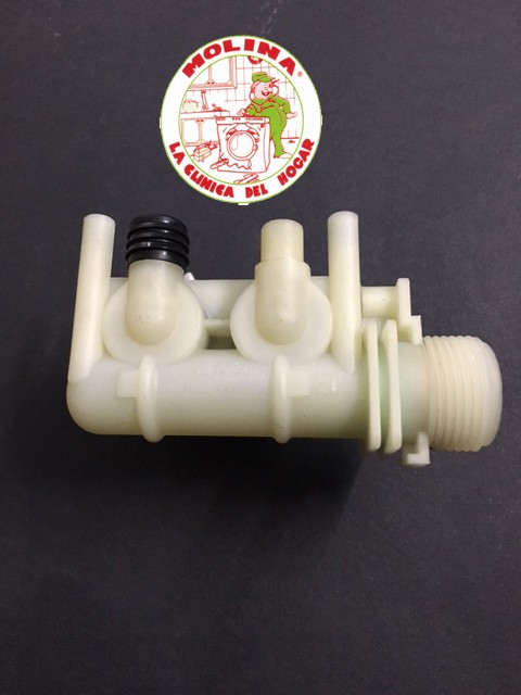 Electroválvula doble 90º Lavadora, Bosch, Balay, Siemens, Neff, Ariston, Indesit, Hotpoint, Whirlpool, Scholtes, s 220v.