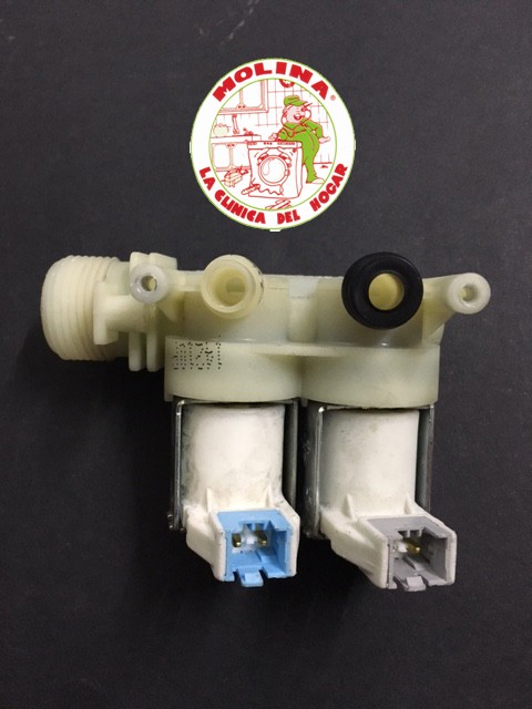 Electroválvula doble 90º Lavadora, Bosch, Balay, Siemens, Neff, Ariston, Indesit, Hotpoint, Whirlpool, Scholtes, s 220v.