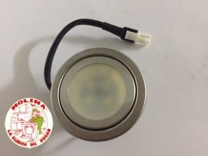 Foco luz campana extractora Teka inox, led 220v, 1,5w, diam. 6,3 cm.