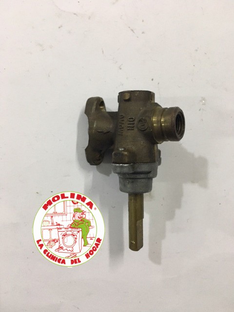 Grifo gas cocina Teka eje 6 mm. salida lateral.
