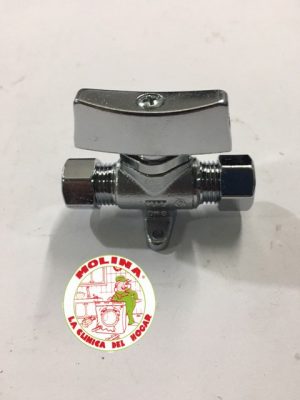 Llave paso gas butano, gas natural tubo 10 mm.