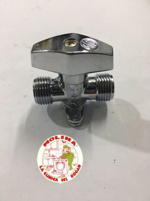 Llave paso gas butano, gas natural 1/2-1/2 macho.