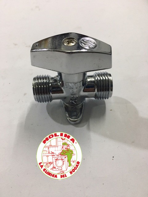 Llave paso gas butano, gas natural 1/2-1/2 macho.