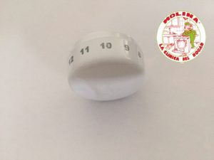 Mando cocina-vitrocerámica Teka, 12 p. bajo, blanco. eje 6 mm.