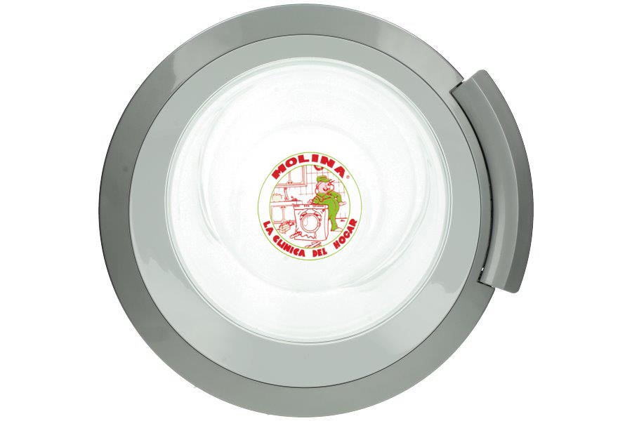 Puerta escotilla lavadora, Bosch, Siemens, Neff, Balay, 8 kgs. plata.