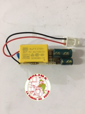 Circuíto-tarjeta electrónica Led-alumbrado frigorífico Candy, 6,5x2 cm.