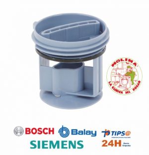 Tapa-filtro bomba lavadora Bosch, Balay, Siemens, Neff.