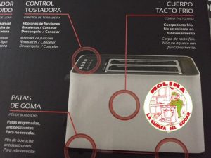 Tostador Küken 2 bocas 850W blanco.