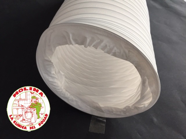 Tubo flexible secadora, aire acondicionado diam. 127 mm.