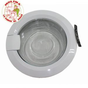Puerta escotilla lavadora Bosch, Siemens, Balay, Neff, diam-. 44 cm., con cierre y bisagra.