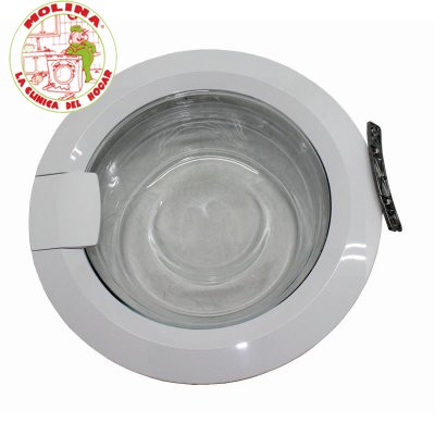 Puerta escotilla lavadora Bosch, Siemens, Balay, Neff, diam-. 44 cm., con cierre y bisagra.