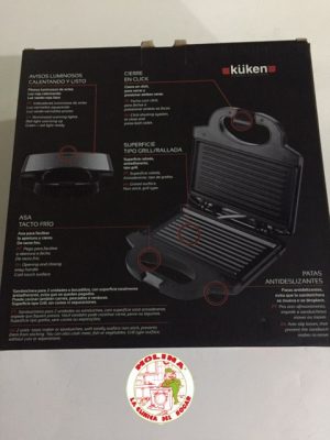 Sandwichera Küken 750W, inox. doble.