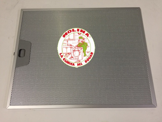 Filtro metálico campana extractora, Bosch, Balay, Franke, Neff, Pitsos, Siemens, Viva, 28x35 cm.