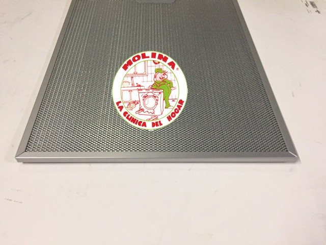 Filtro metálico campana extractora, Bosch, Balay, Franke, Neff, Pitsos, Siemens, Viva, 28x35 cm.