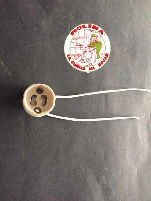 Portalámparas foco GU10 bornes gordos.