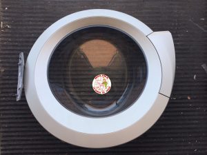 Puerta escotilla lavadora Bosch, Siemens, Balay, Neff, 8 kgs. plateada.